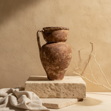 Vaso terracota artesanal RÚSTICO R.1 feito à mão Portugal. Decoração Orgânica;  Estilo wabi-sabi, minimalista, rústico, mediterrânico, Japandi e farmehouse. Decoração de interiores;  design biofílico;