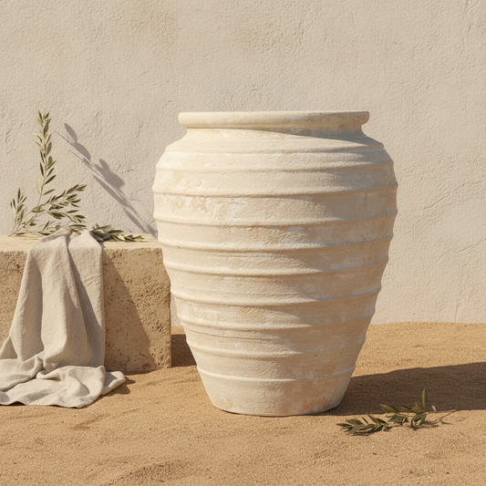 Vaso terracota artesanal Marua O, MADE IN Portugal. Vaso de barrro grande. Decoração orgânica; Estilo wabi-sabi, minimalista, rústico, mediterrânico, moderno e outras. Decoração sustentável e design de interiores; design biofílico;
