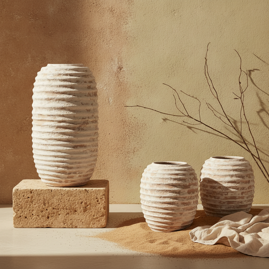 Vaso terracota artesanal  EXC 30, handmade em Portugal. Design de interiores sustentável; design biofílico.   Decoração orgânica;