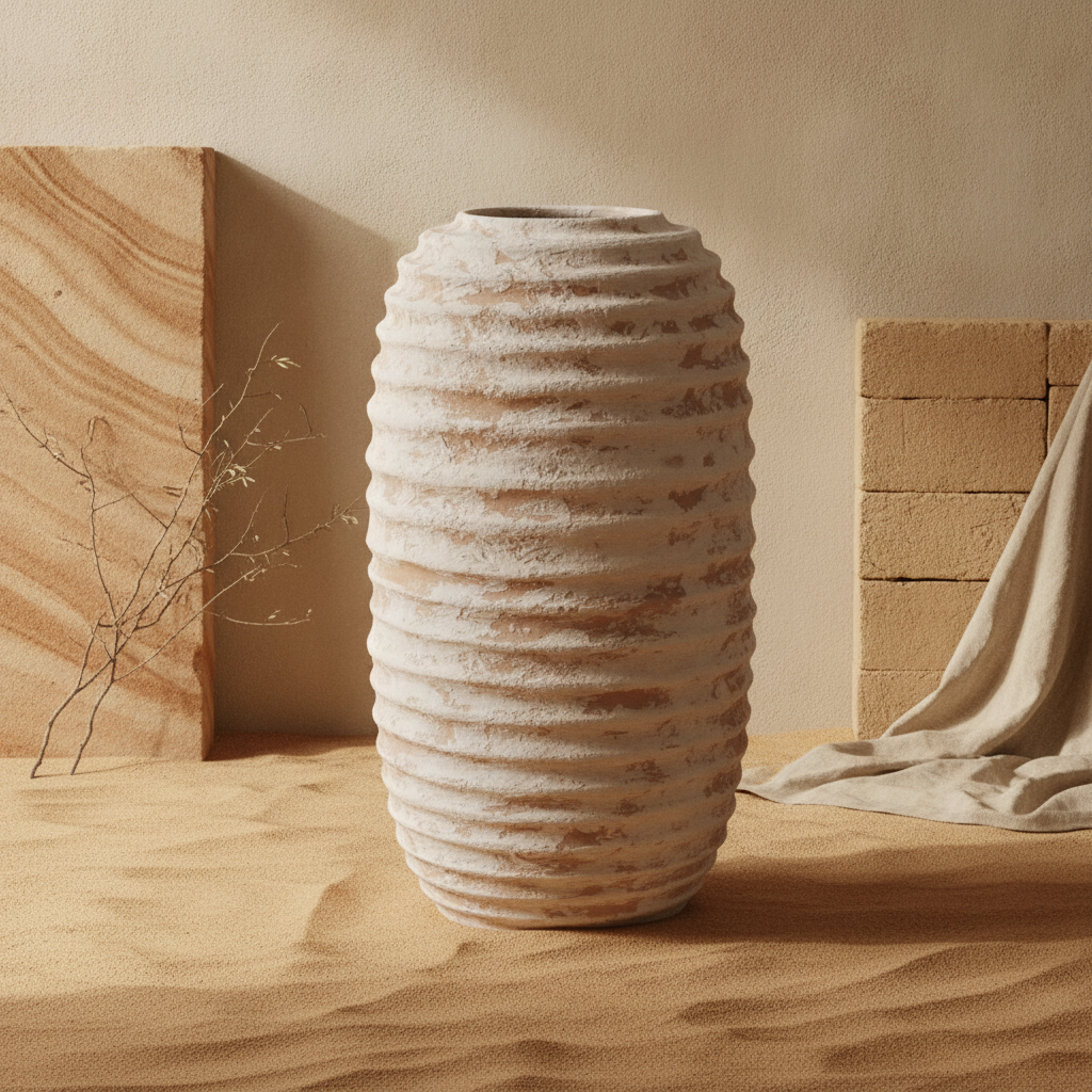 Vaso terracota artesanal  EXC 30, handmade em Portugal. Design de interiores sustentável; design biofílico.   Decoração orgânica;