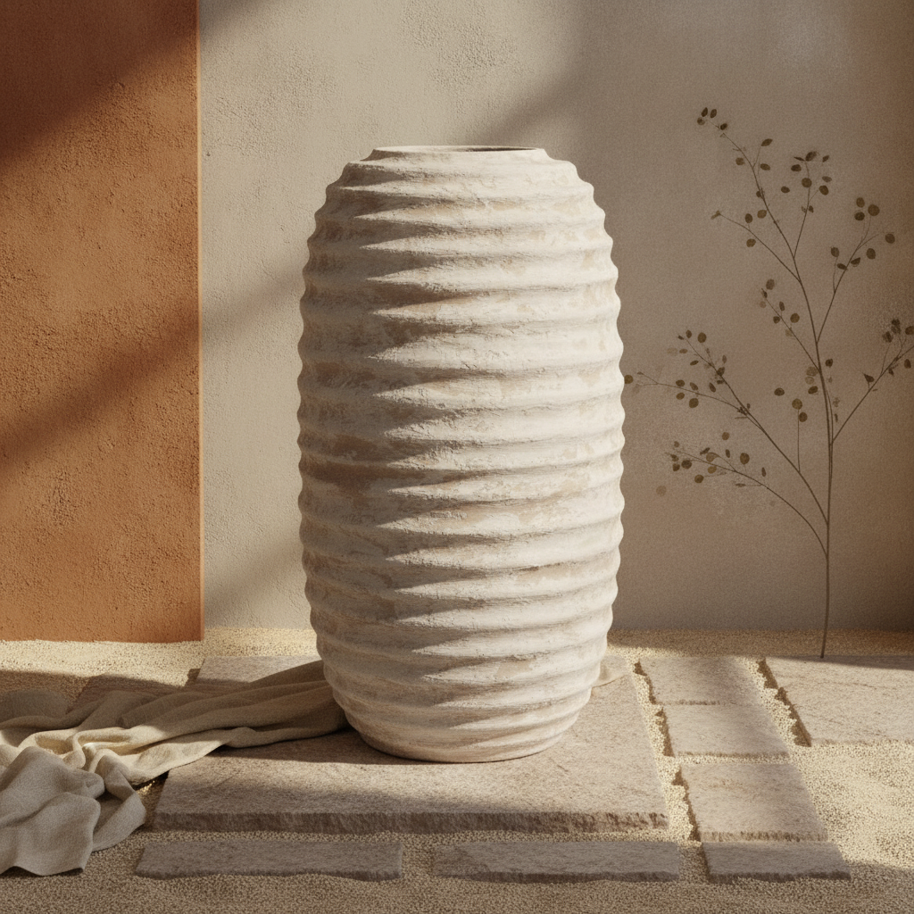 Vaso terracota artesanal  EXC 30, handmade em Portugal. Design de interiores sustentável; design biofílico.   Decoração orgânica;