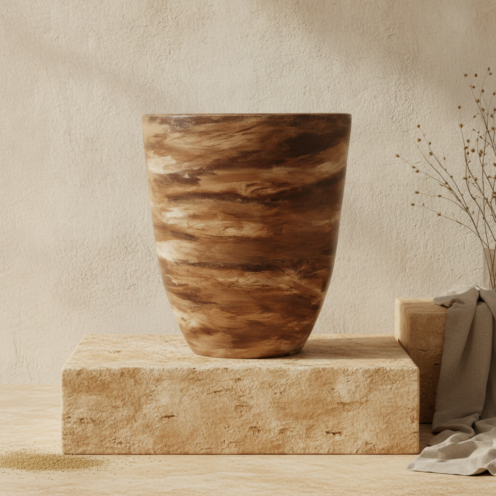 Vaso terracota artesanal Nahura B feito à mão Portugal. Vasos de terracota gigantes. Decoração Orgânica.  decoração wabi-sabi, minimalista, rústico, mediterrânico, e outras. Decoração e design de interiores; decoração e design biofílico;