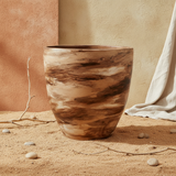 Vaso terracota artesanal Nahura B feito à mão Portugal. Vasos de terracota gigantes. Decoração Orgânica.  decoração wabi-sabi, minimalista, rústico, mediterrânico, e outras. Decoração e design de interiores; decoração e design biofílico;