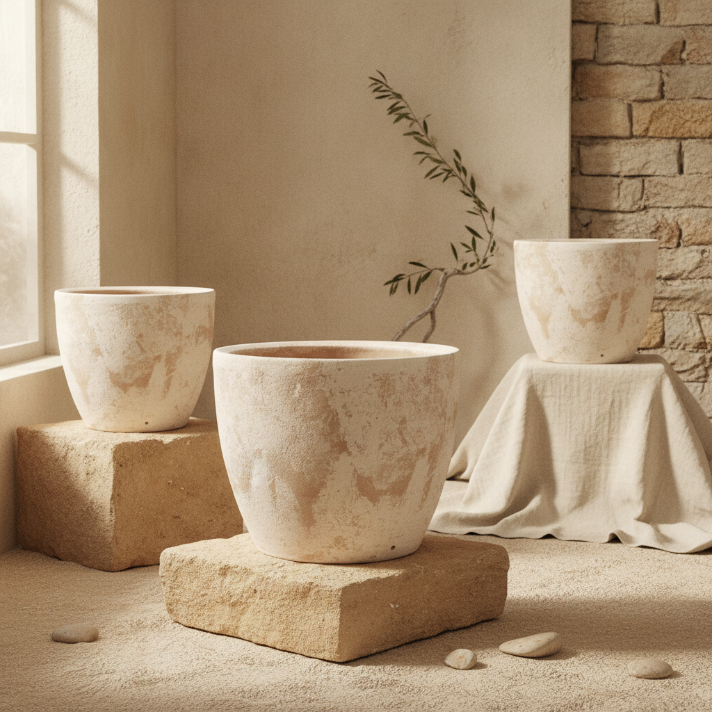 Vaso terracota artesanal Nahura A, handmade. Made in Portugal. Vasos de terracota gigantes. Decoração Orgânica.  decoração wabi-sabi, minimalista, rústico, mediterrânico, e outras. Decoração e design de interiores; decoração e design biofílico;