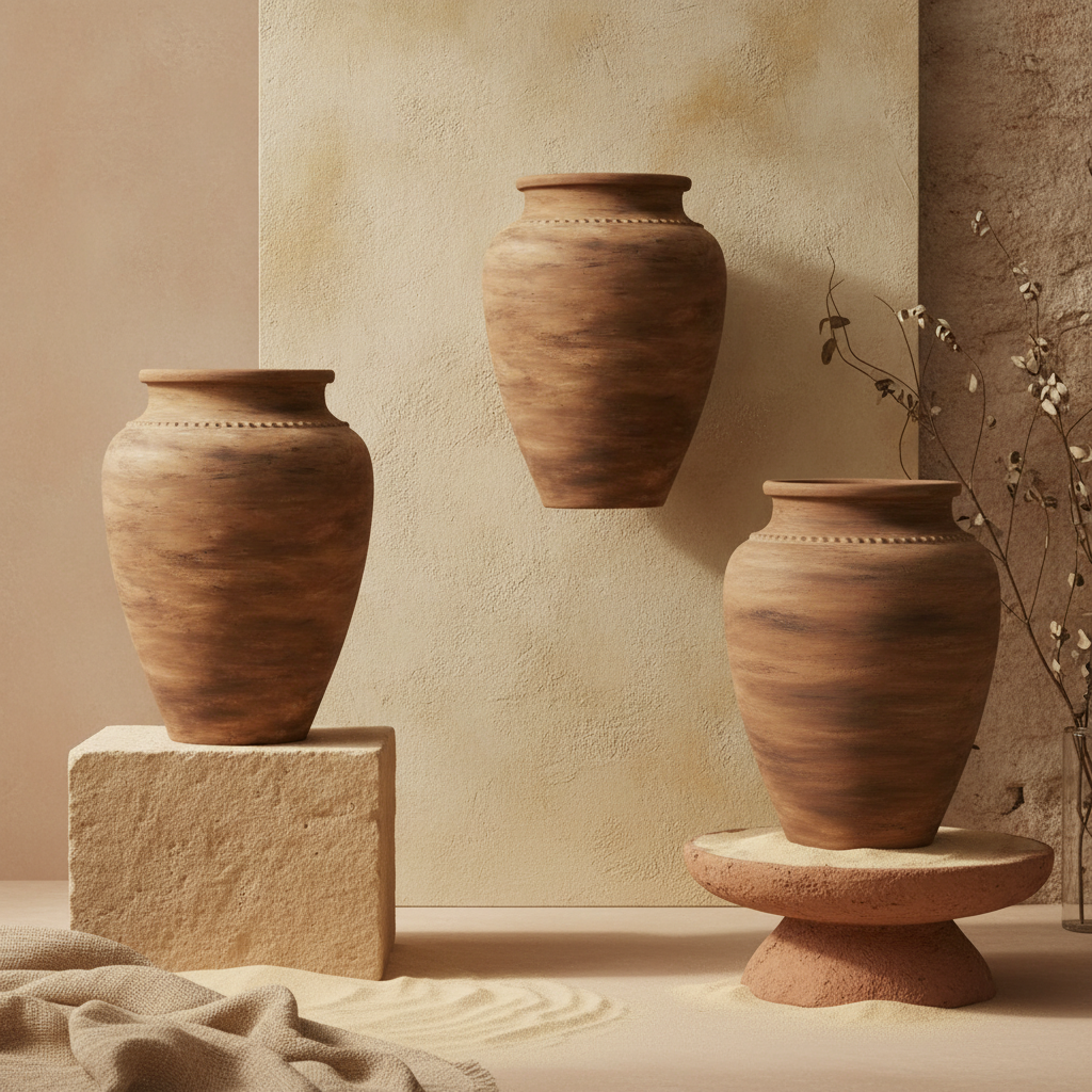 Vaso terracota artesanal RÚSTICO Y feito à mão em Portugal. decoração e design biofílico; Decoração wabi-sabi, minimalista, rústica, mediterrânica, cottagecore e farmhouse . Decoração e design de interiores; 