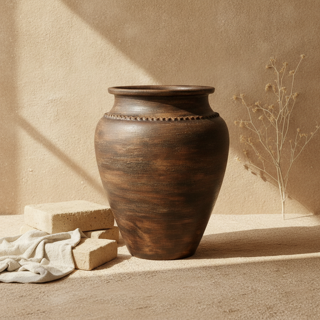 Vaso terracota artesanal RÚSTICO Z.2 made in Portugal. Decoração wabi-sabi, minimalista, rústico, mediterrânico, Japandi e farmehouse. Decoração e design de interiores; decoração e design biofílico; Decoração orgânica