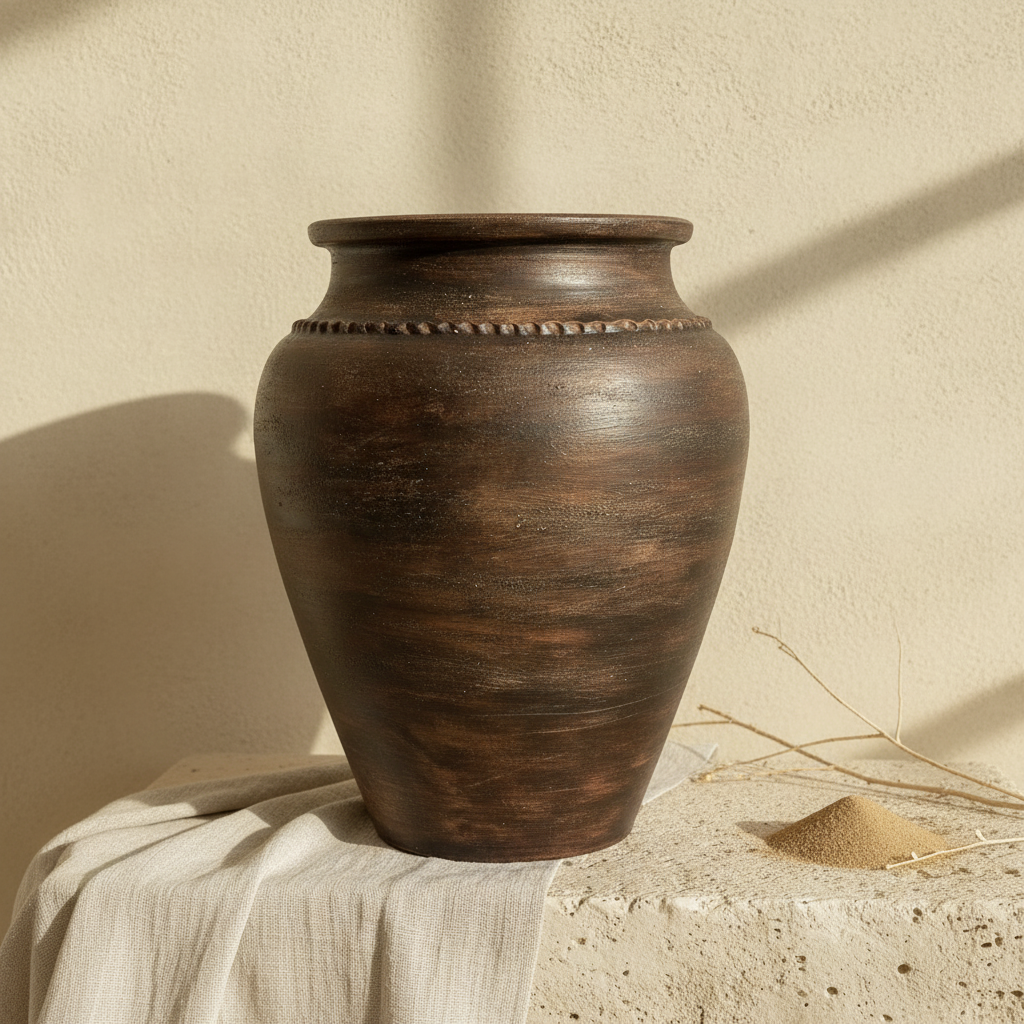 Vaso terracota artesanal RÚSTICO Z.2 made in Portugal. Decoração wabi-sabi, minimalista, rústico, mediterrânico, Japandi e farmehouse. Decoração e design de interiores; decoração e design biofílico; Decoração orgânica