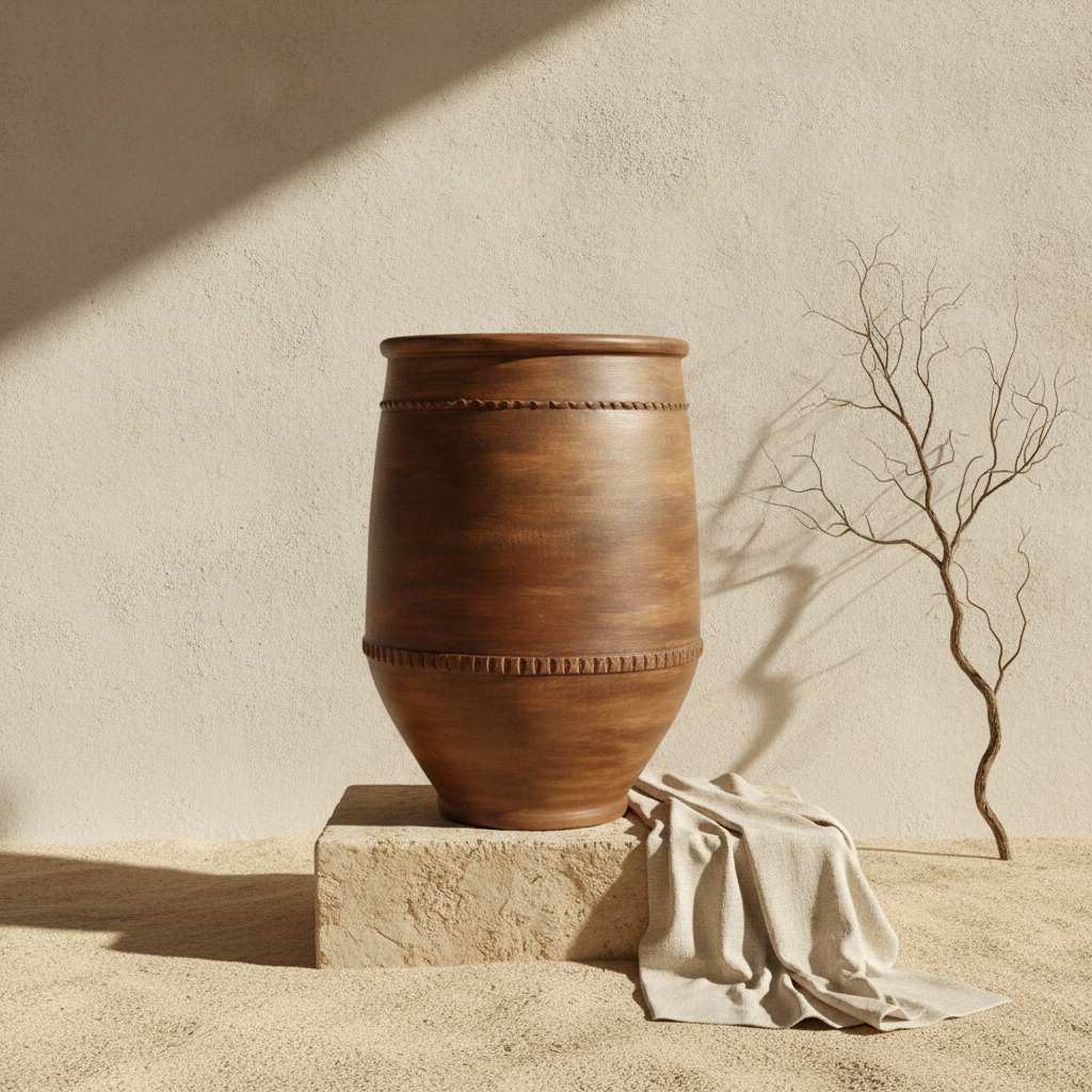 Vaso terracota artesanal RÚSTICO U feito à mão Portugal. Decoração de interiores e exteriores;  Desing biofílico; Estilos cottagecore, rústico, mediterrânico, Japandi,  wabi-sabi e farmehouse. 