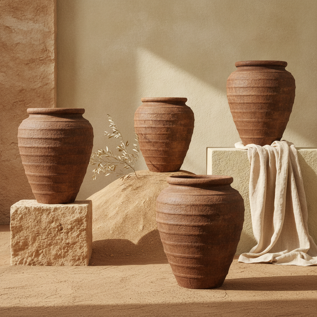 Vaso terracota artesanal RÚSTICO M feito à mão Portugal. Decoração de interiores;  design biofílico; Estilos cottagecore, rústico, mediterrânico, Japandi, estilo wabi-sabi e farmehouse.