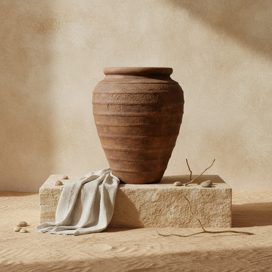 Vaso terracota artesanal RÚSTICO M feito à mão Portugal. Decoração de interiores;  design biofílico; Estilos cottagecore, rústico, mediterrânico, Japandi, estilo wabi-sabi e farmehouse.