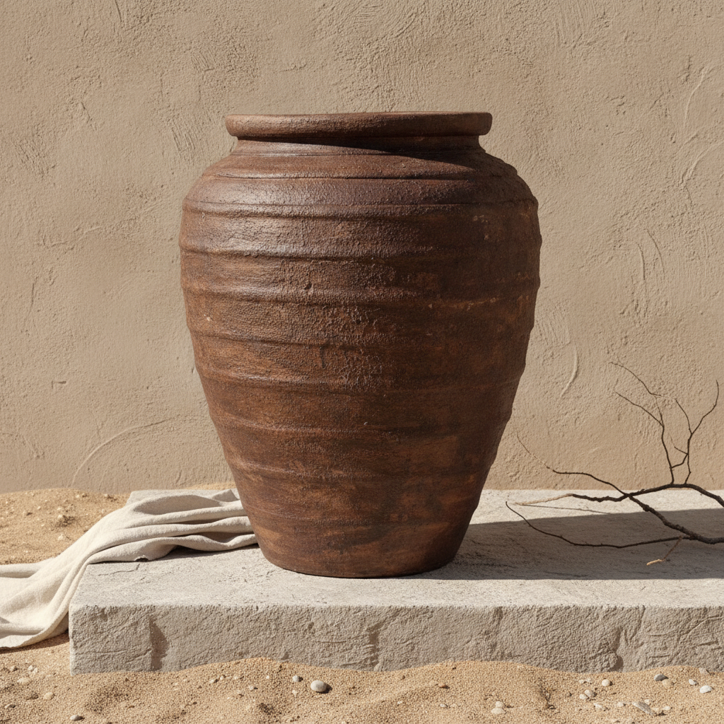 Vaso terracota artesanal RÚSTICO M feito à mão Portugal. Decoração de interiores;  design biofílico; Estilos cottagecore, rústico, mediterrânico, Japandi, estilo wabi-sabi e farmehouse.