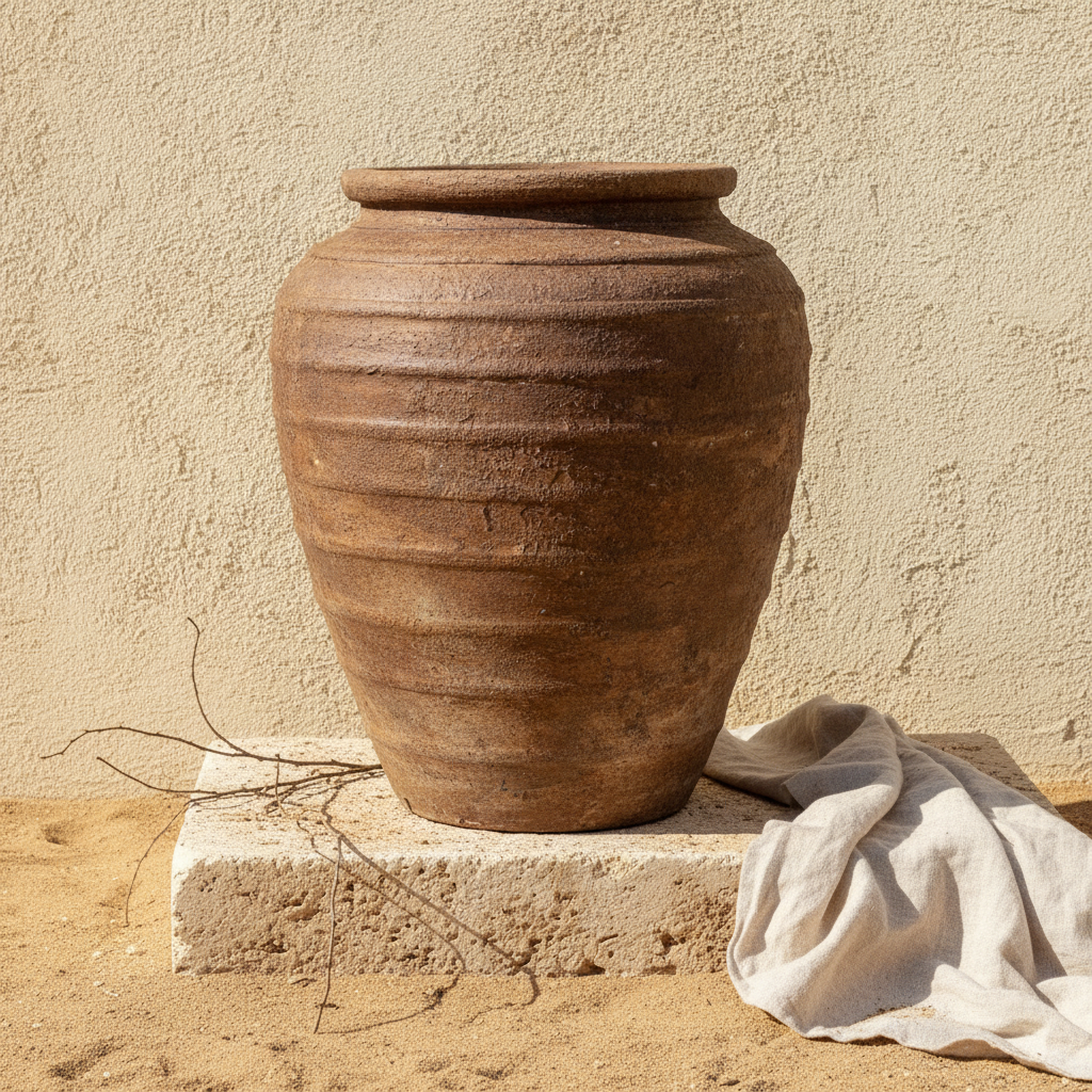 Vaso terracota artesanal RÚSTICO M feito à mão Portugal. Decoração de interiores;  design biofílico; Estilos cottagecore, rústico, mediterrânico, Japandi, estilo wabi-sabi e farmehouse.
