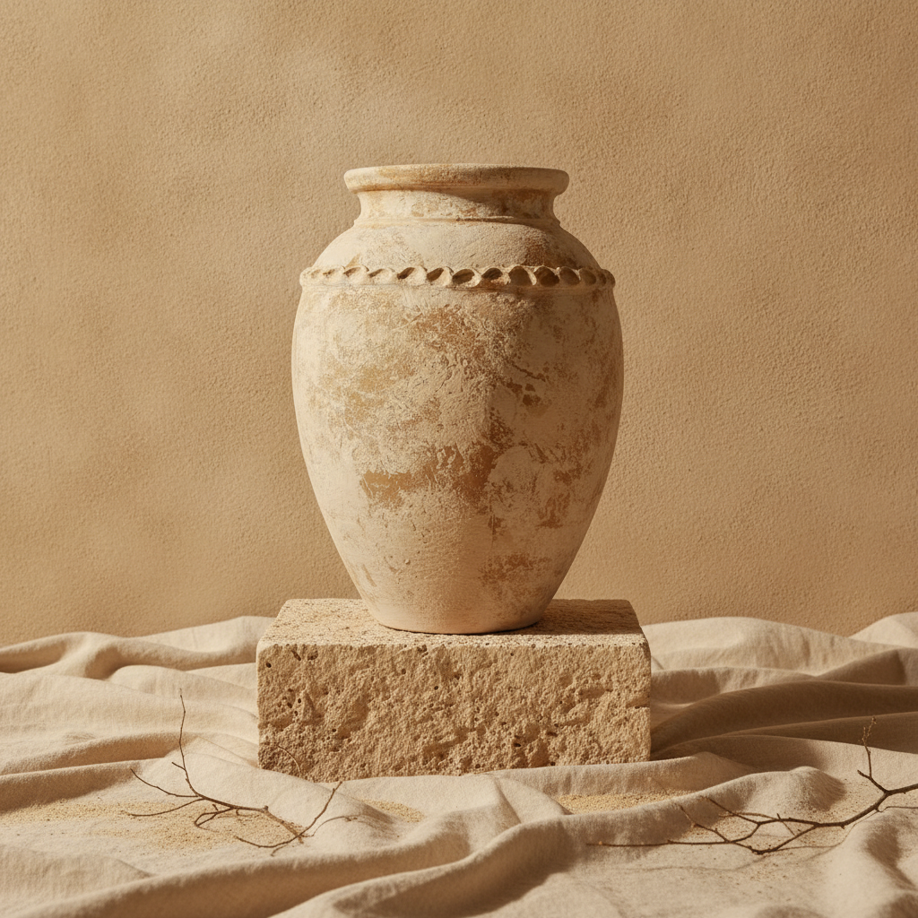 Vaso terracota artesanal Tamar L feito à mão Portugal. Decoração organica em terracota; Decoração estilo wabi-sabi, minimalista, rústico, mediterrânico, Japandi e farmehouse. Decoração de interiores;  Design biofílico; Decoração sustentável