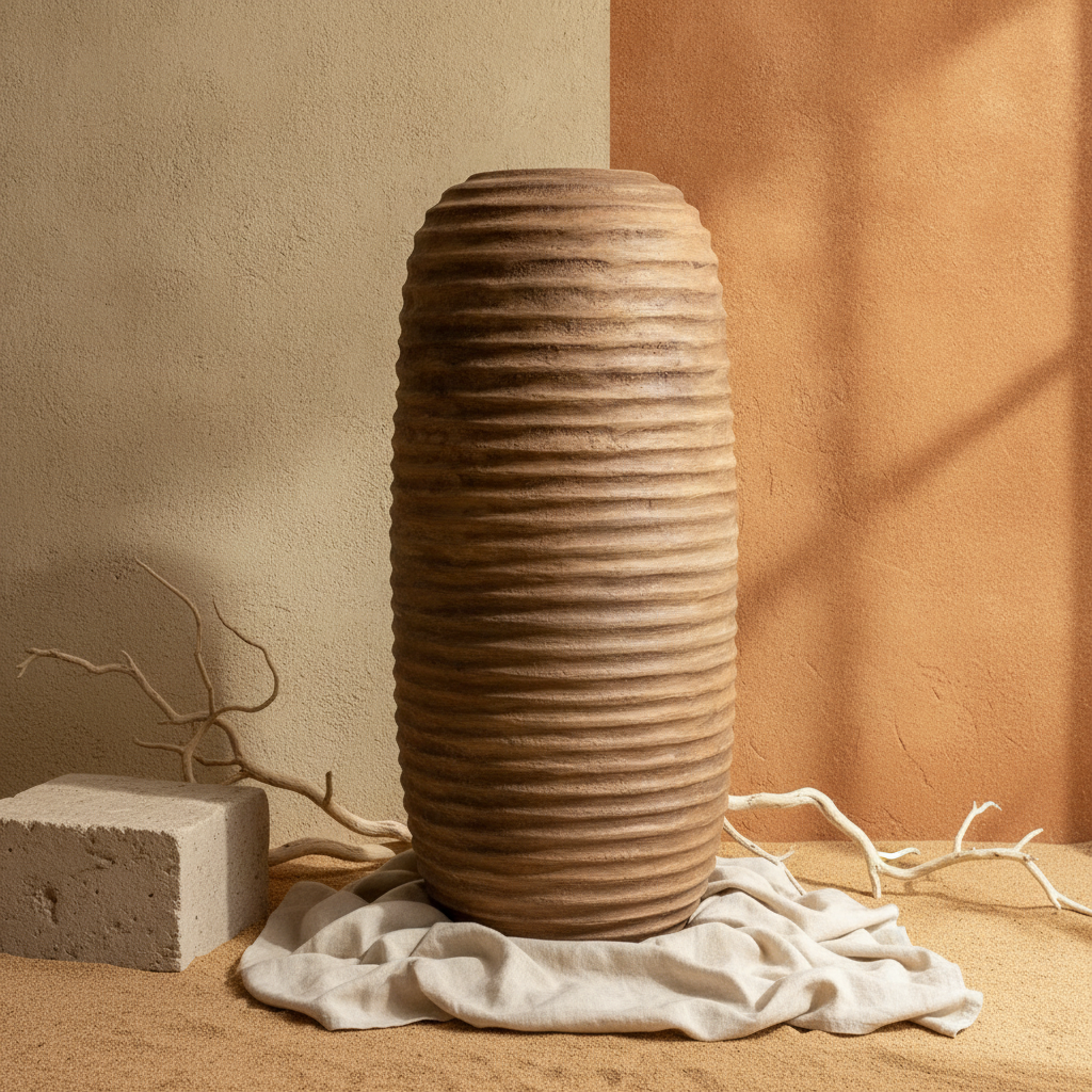 Vaso terracota artesanal EXCLUSIVO 30 feito à mão Portugal. Decoração orgânica. Decoração sustentável; decoração e design biofílico; Decoração minimalista, wabi-sabi, rústica, mediterrânico e farmehouse.  Design de interiores; 