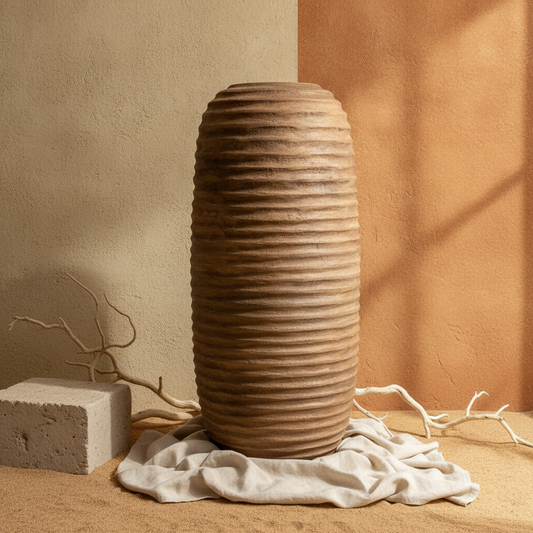 Vaso terracota artesanal EXCLUSIVO 30 feito à mão Portugal. Decoração orgânica. Decoração sustentável; decoração e design biofílico; Decoração minimalista, wabi-sabi, rústica, mediterrânico e farmehouse.  Design de interiores; 