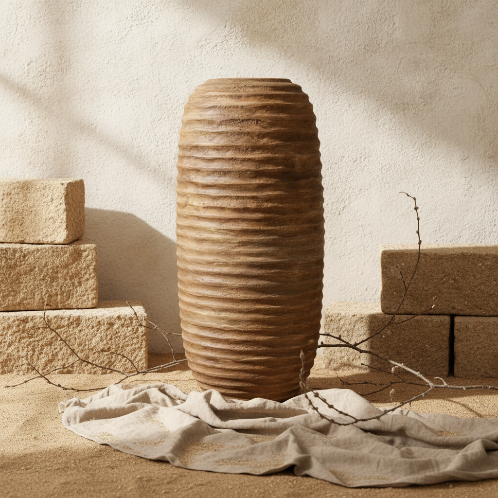 Vaso terracota artesanal EXCLUSIVO 30 feito à mão Portugal. Decoração orgânica. Decoração sustentável; decoração e design biofílico; Decoração minimalista, wabi-sabi, rústica, mediterrânico e farmehouse.  Design de interiores; 