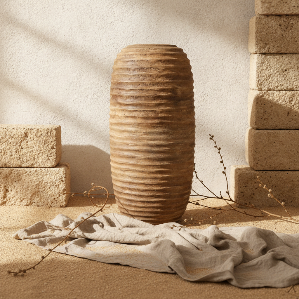 Vaso terracota artesanal EXCLUSIVO 30 feito à mão Portugal. Decoração orgânica. Decoração sustentável; decoração e design biofílico; Decoração minimalista, wabi-sabi, rústica, mediterrânico e farmehouse.  Design de interiores; 