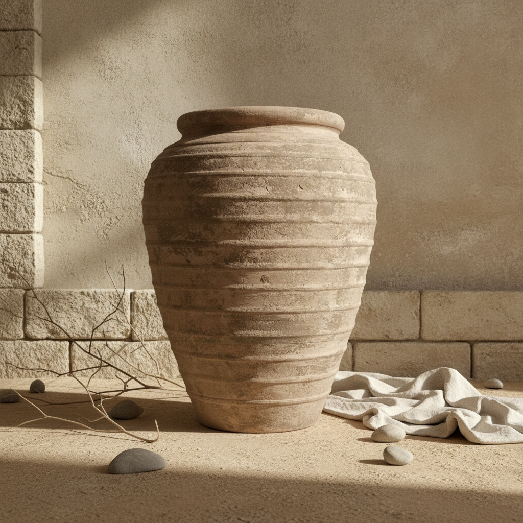 Vaso terracota artesanal  EXC 15, handmade em Portugal. Decoração wabi-sabi, farmhouse, Japandi, minimalista, mediterrânica, cottagecore e moderno. Design de interiores, decoração sustentável; design biofílico;