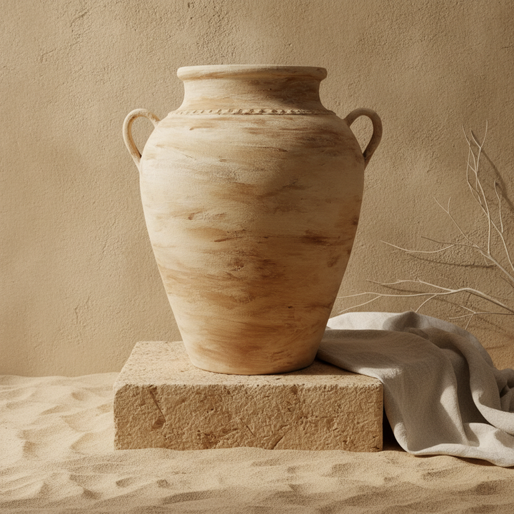 Vaso terracota artesanal RÚSTICO X.3 com alças feito à mão em Portugal. Decoração orgânica.
decoração wabi-sabi, minimalista, rústica, mediterrânica, cottagecore e farmhouse . Decoração e design de interiores; design biofílico;