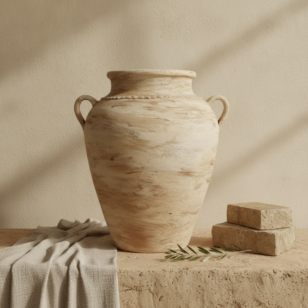 Vaso terracota artesanal RÚSTICO X.3 com alças feito à mão em Portugal. Decoração orgânica.
decoração wabi-sabi, minimalista, rústica, mediterrânica, cottagecore e farmhouse . Decoração e design de interiores; design biofílico;