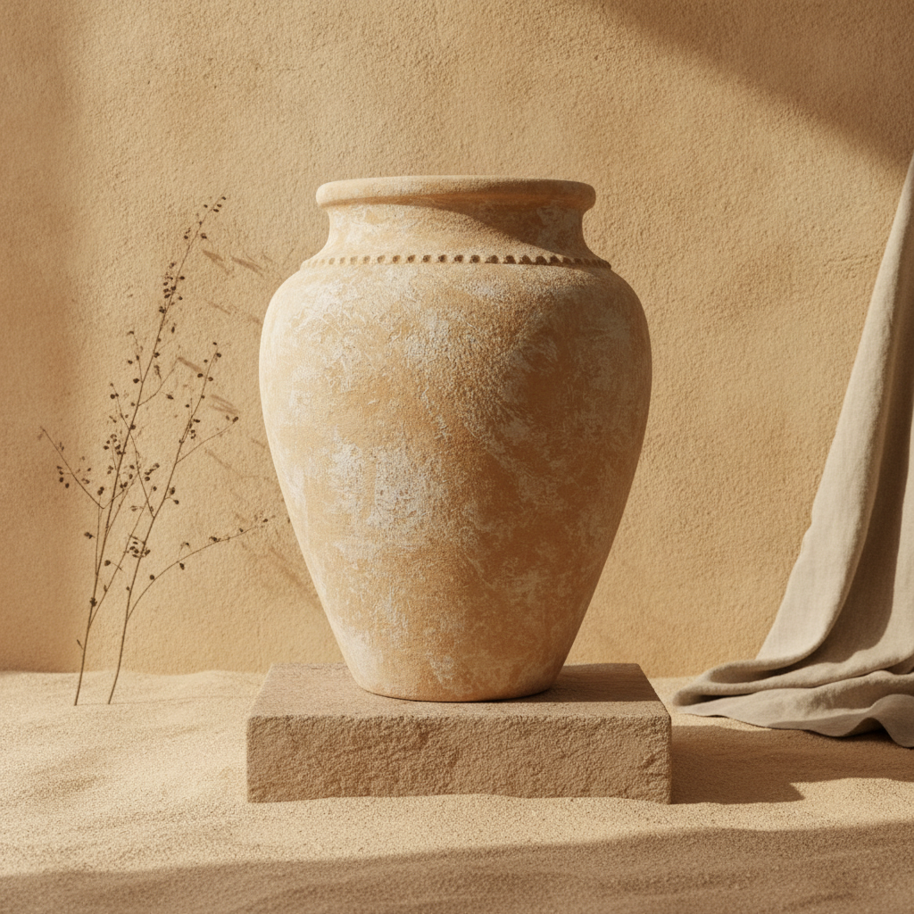 Vaso terracota artesanal  EXC 30.2, handmade em Portugal. ORGANIC DECOR; Decoração wabi-sabi, farmhouse, Japandi, minimalista, mediterrânica, cottagecore e moderno. Design de interiores, decoração sustentável; design biofílico;