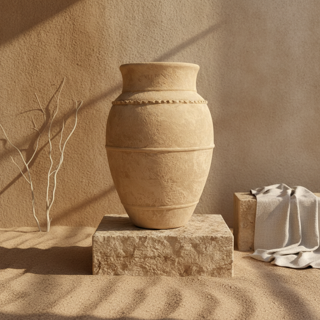 Vaso terracota artesanal LAMOUR J handcrafted in Portugal. Decoração orgãnica; Decoração sustentável; Design de interiores; decoração e design biofílico; Decoração minimalista, wabi-sabi, rústica, mediterrânico e farmehouse. Organic decor;