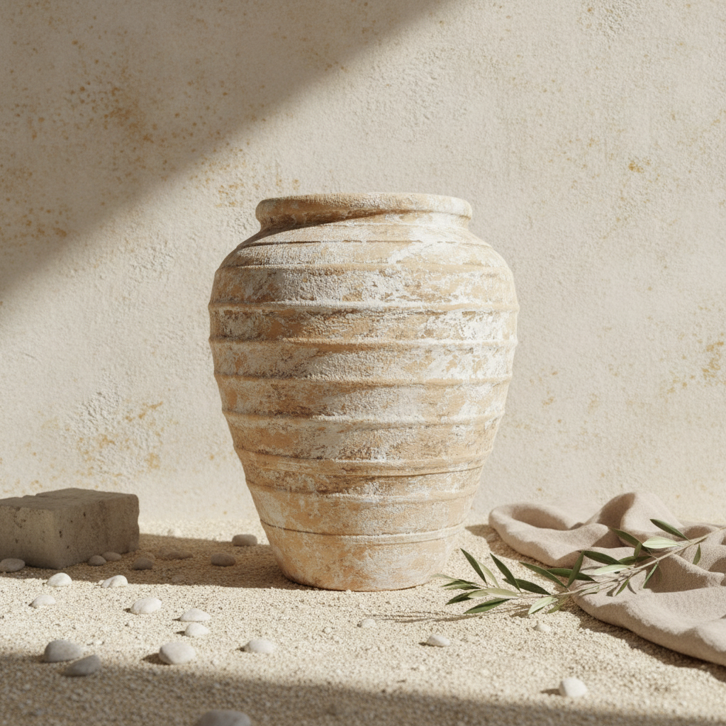 Vaso terracota artesanal  EXC 35, handcrafted em Portugal. Design de interiores sustentável; design biofílico; Decoração orgânica; Decoração wabi-sabi, farmhouse, Japandi, minimalista, mediterrânica. Organic Decor; 