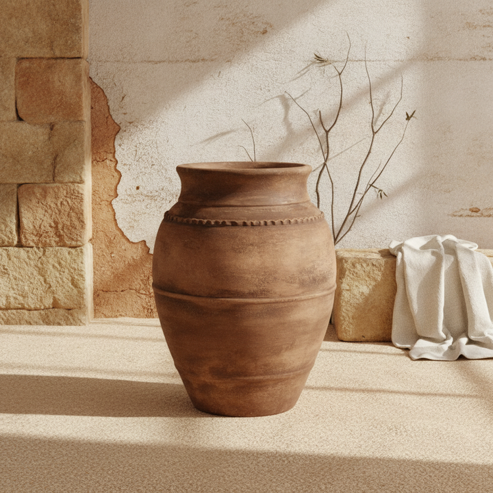 Vaso terracota artesanal Rústico X.6, handcrafted in Portugal. Decoração  minimalista, rústico, mediterrânico, farmhouse e cottage. Decoração de interiores; Design biofílico; Decoração sustentável