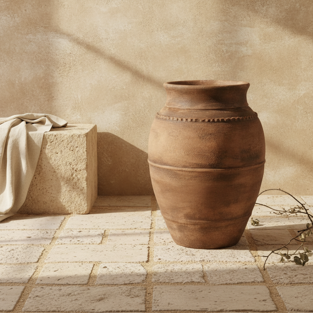 Vaso terracota artesanal Rústico X.6, handcrafted in Portugal. Decoração  minimalista, rústico, mediterrânico, farmhouse e cottage. Decoração de interiores; Design biofílico; Decoração sustentável