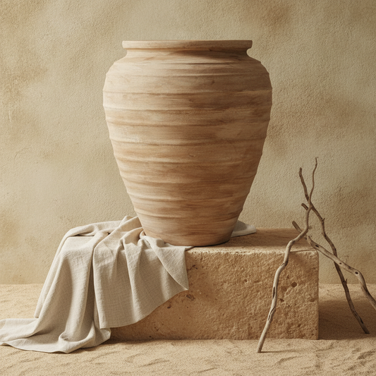 Vaso terracota artesanal Rústico X.8, handcrafted in Portugal. Decoração  minimalista, rústico, mediterrânico, farmhouse e cottage. Decoração de interiores; Design biofílico; Decoração sustentável;  Organic Decor