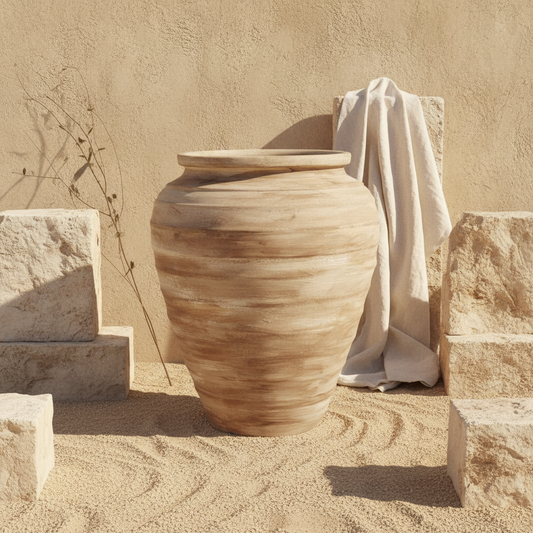 Vaso terracota artesanal Rústico X.8, handcrafted in Portugal. Decoração  minimalista, rústico, mediterrânico, farmhouse e cottage. Decoração de interiores; Design biofílico; Decoração sustentável;  Organic Decor