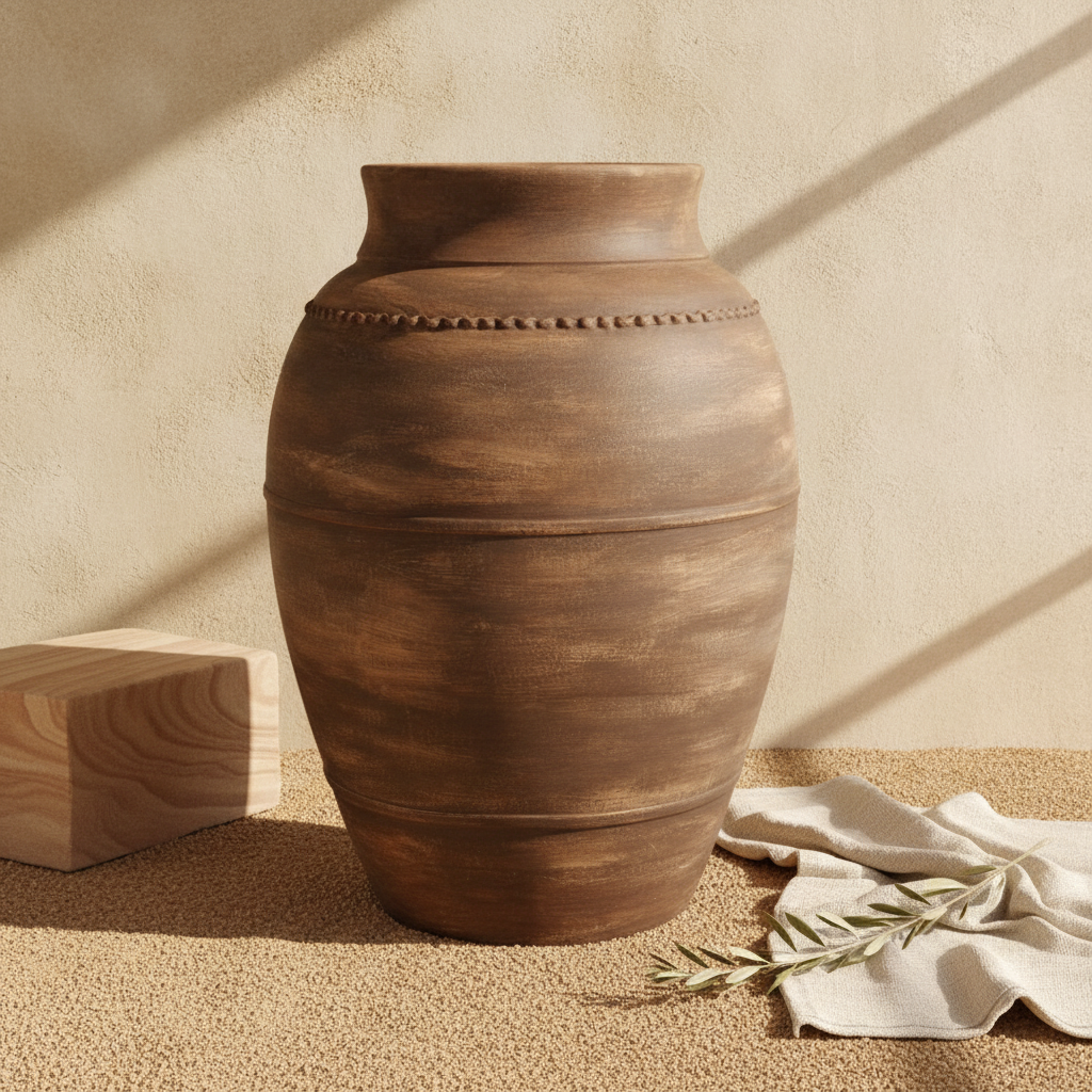 Vaso terracota artesanal RÚSTICO G.2 feito à mão Portugal. Decoração orgânica; Decoração minimalista, wabi-sabi, rústica, mediterrânico e farmehouse. Decoração e design de interiores; design biofílico e decoração;