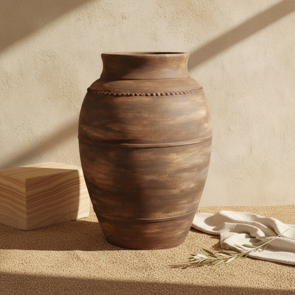 Vaso terracota artesanal RÚSTICO G.2 feito à mão Portugal. Decoração orgânica; Decoração minimalista, wabi-sabi, rústica, mediterrânico e farmehouse. Decoração e design de interiores; design biofílico e decoração;