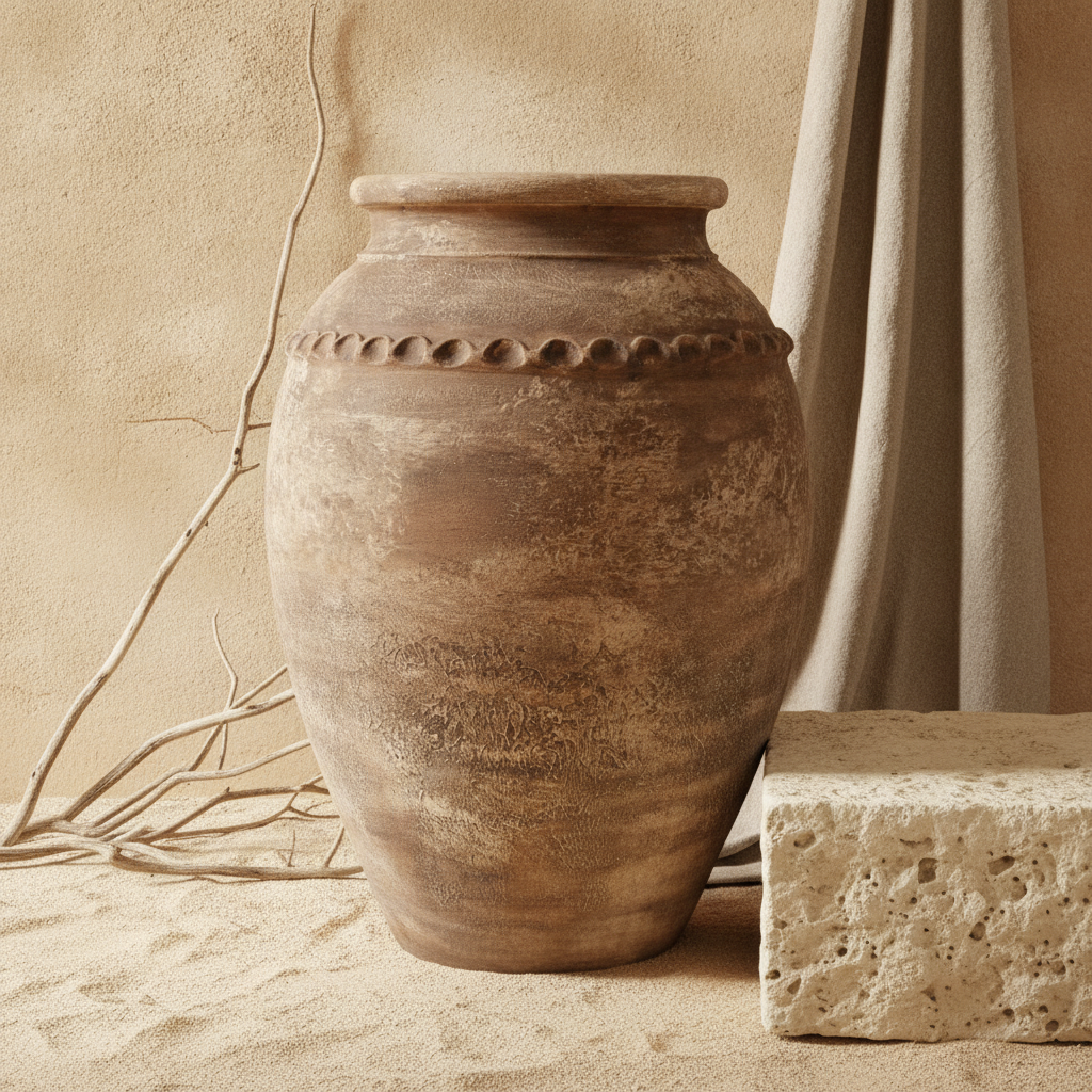 Vaso terracota artesanal Rústico X.7, handcrafted in Portugal. Organic Decor; Decoração  minimalista, rústico, mediterrânico, farmhouse e cottage. Decoração de interiores; Design biofílico; Decoração sustentável
