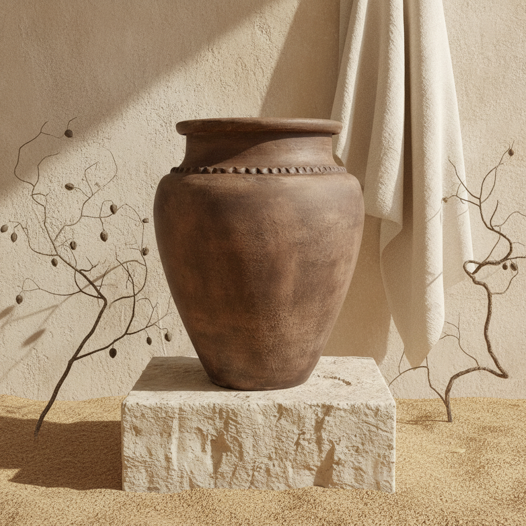 Vaso terracota artesanal Rústico X.9, Organic Decor, handcrafted in Portugal. Decoração  minimalista, rústico, mediterrânico, farmhouse e cottage. Decoração de interiores; Design biofílico; Decoração sustentável;  