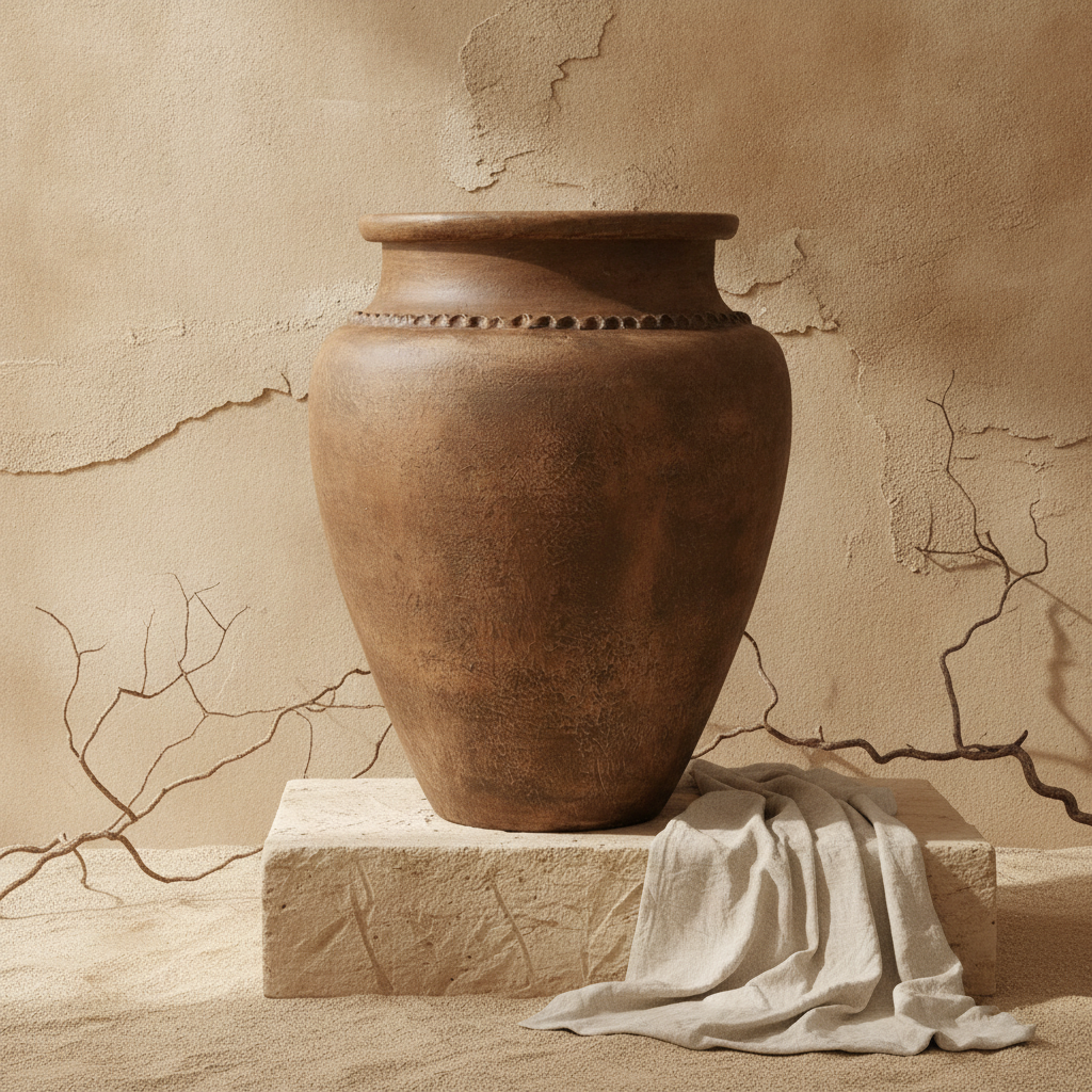 Vaso terracota artesanal Rústico X.9, Organic Decor, handcrafted in Portugal. Decoração  minimalista, rústico, mediterrânico, farmhouse e cottage. Decoração de interiores; Design biofílico; Decoração sustentável;  