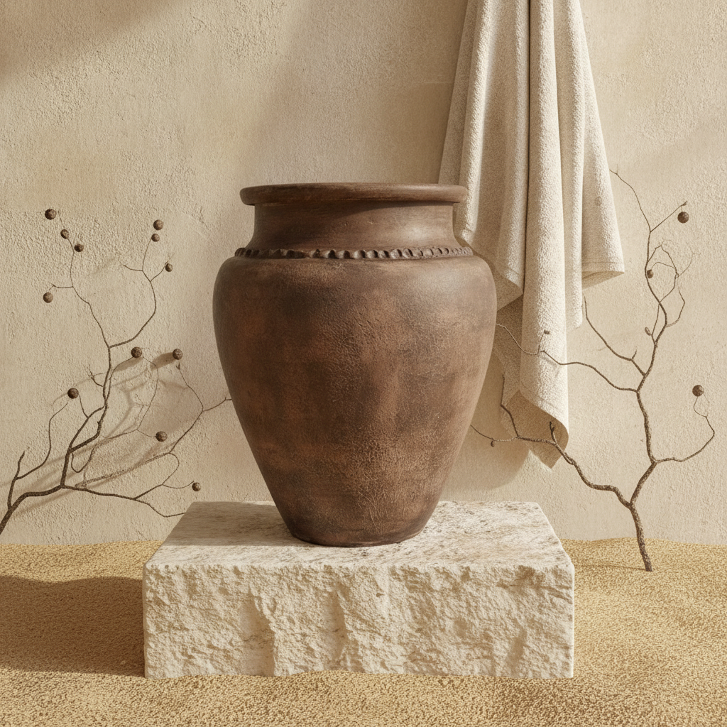 Vaso terracota artesanal Rústico X.9, Organic Decor, handcrafted in Portugal. Decoração  minimalista, rústico, mediterrânico, farmhouse e cottage. Decoração de interiores; Design biofílico; Decoração sustentável;  