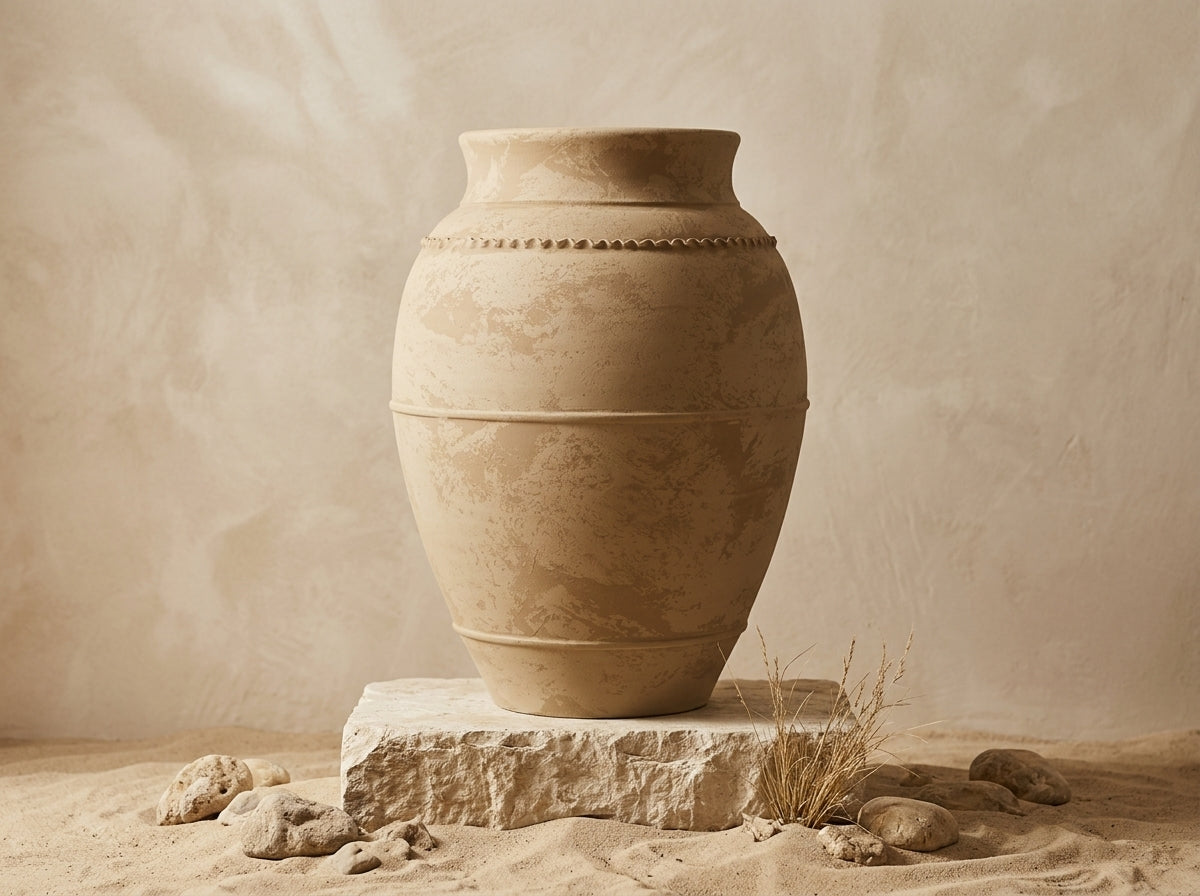 Vaso terracota artesanal LAMOUR K feito à mão Portugal.  Design de interiores; Decoração sustentável; Decoração orgânica; decoração e design biofílico; Decoração minimalista, wabi-sabi, rústica, mediterrânico e farmehouse. 