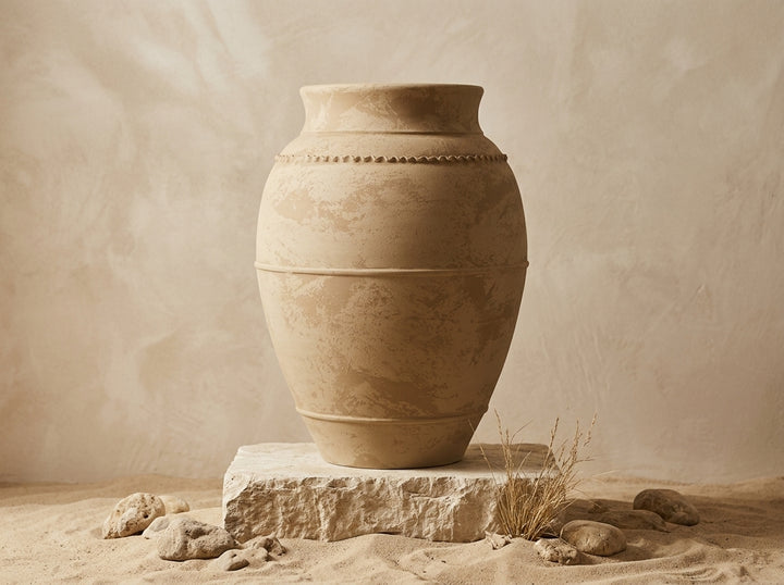 Vaso terracota artesanal LAMOUR K feito à mão Portugal.  Design de interiores; Decoração sustentável; Decoração orgânica; decoração e design biofílico; Decoração minimalista, wabi-sabi, rústica, mediterrânico e farmehouse. 