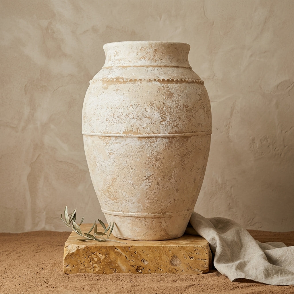 Vaso terracota artesanal LAMOUR M feito à mão Portugal. ORGANIC DECOR; Design de interiores; Decoração sustentável; Decoração orgânica; decoração e design biofílico; Decoração minimalista, wabi-sabi, rústica, mediterrânico e farmehouse. 