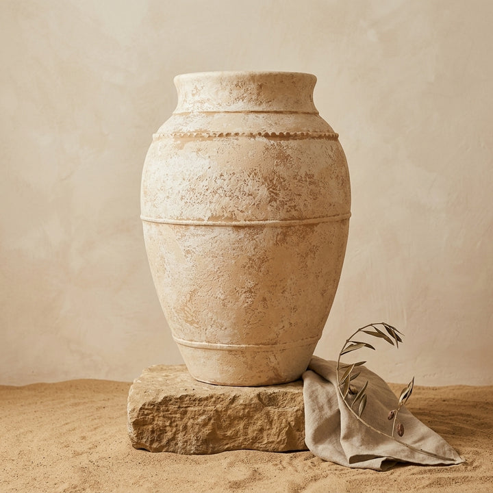 Vaso terracota artesanal LAMOUR M feito à mão Portugal. ORGANIC DECOR; Design de interiores; Decoração sustentável; Decoração orgânica; decoração e design biofílico; Decoração minimalista, wabi-sabi, rústica, mediterrânico e farmehouse. 