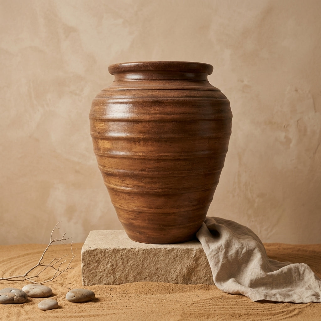Vaso terracota artesanal RÚSTICO X.11  Made in Portugal. Decoração de interiores;  Organic decor; design biofílico; Estilos cottagecore, rústico, mediterrânico, Japandi, estilo wabi-sabi e farmehouse.