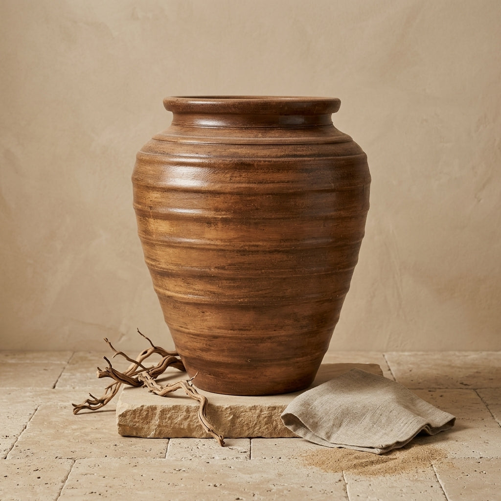 Vaso terracota artesanal RÚSTICO X.11 Made in Portugal. Decoração de interiores;  Organic decor; design biofílico; Estilos cottagecore, rústico, mediterrânico, Japandi, estilo wabi-sabi e farmehouse.