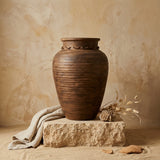 Vaso terracota artesanal RÚSTICO K feito à mão em Portugal, decoração wabi-sabi, minimalista, rústica, mediterrânica, cottagecore e farmhouse . Decoração e design de interiores; decoração e design biofílico;