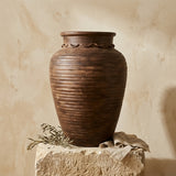 Vaso terracota artesanal RÚSTICO K feito à mão em Portugal, decoração wabi-sabi, minimalista, rústica, mediterrânica, cottagecore e farmhouse . Decoração e design de interiores; decoração e design biofílico;