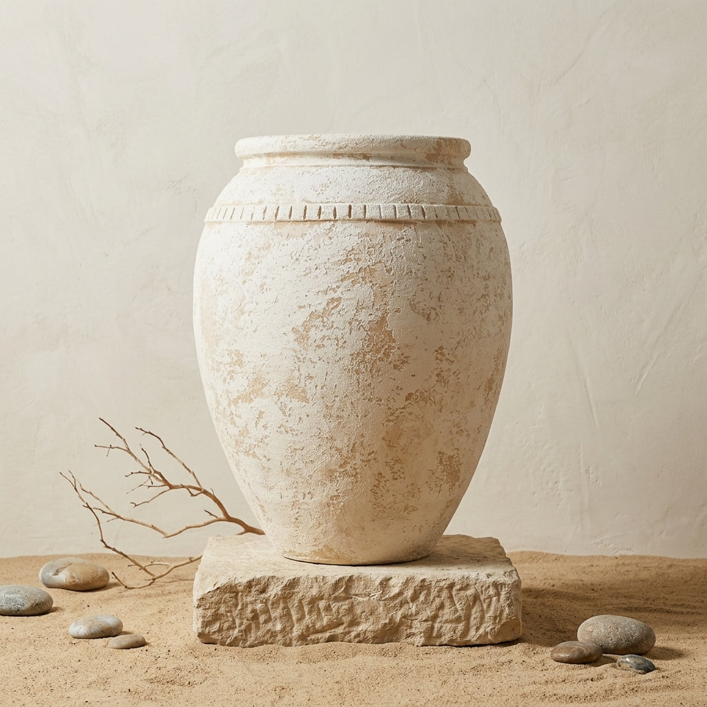 Vaso terracota artesanal Luma D feito à mão Portugal, decoração wabi-sabi, minimalista, rústico, mediterrânico, Japandi e farmehouse. Decoração e design de interiores; decoração e design biofílico; ORGANIC DECOR;