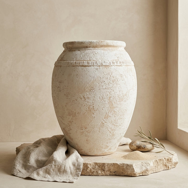 Vaso terracota artesanal Luma D feito à mão Portugal, decoração wabi-sabi, minimalista, rústico, mediterrânico, Japandi e farmehouse. Decoração e design de interiores; decoração e design biofílico; ORGANIC DECOR;