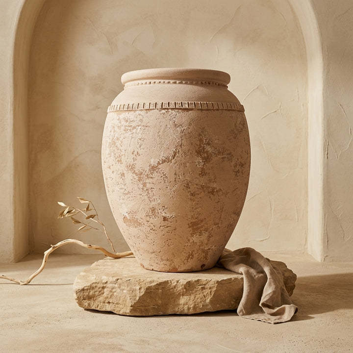 Vaso terracota artesanal Luma I, artesanalmente feito em Portugal. organic decor; Mediterranean Style House; Decoração orgânica, decoração wabi-sabi, minimalista, rústica, mediterrânica, cottagecore e farmhouse . Decoração e design de interiores; decoração e design biofílico; 