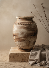 Vaso terracota artesanal RÚSTICO D feito à mão Portugal, estilo wabi-sabi, minimalista, rústico, mediterrânico, Japandi e farmehouse. Decoração de interiores;  design biofílico;