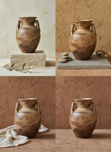 Vaso terracota artesanal RÚSTICO Poteh. Pote feito à mão em Portugal.  Decoração de interiores e exteriores; Estilos minimalista, rústico, mediterrânico, Japandi, estilo wabi-sabi e farmehouse.   Design biofílico;